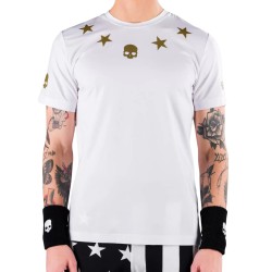 Men's T-shirt Hydrogen Star Tech Tee Man - white/gold