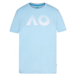Men's T-shirt Australian Open T-Shirt AO Textured Logo - light blue