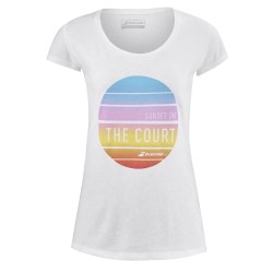 Women's T-shirt Babolat Exercise Message Tee W - white
