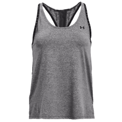 Women's top Under Armour Knockout Mesh Back Tank W - dark grey