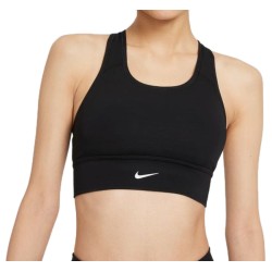 Women's bra Nike Dri-Fit Swoosh Long Line Bra W - black/black/white