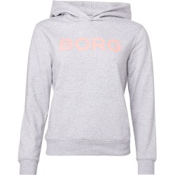 Women's jumper Bj_rn Borg Logo Hoodie - light grey melange