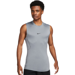 Men’s compression clothing Nike Pro Dri-Fit Tight Sleeveless Fitness Top - smoke grey/black
