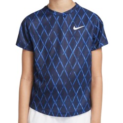 Boys' t-shirt Nike Court Dri-Fit Victory SS Top Printed - obsidian/white