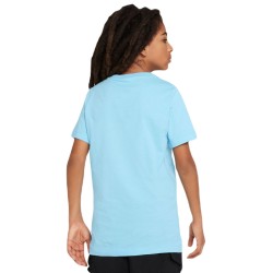 Boys' t-shirt Nike Kids NSW Tee Embedded Futura - aquarius blue/white