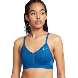 Women's bra Nike Indy Bra V-Neck - court blue/court blue/court blue/white