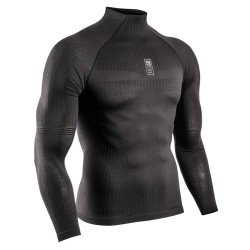 Men’s compression clothing Compressport 3D Thermo 110g LS Tshirt - black