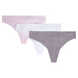 Women's panties Tommy Hilfiger Thong 3P - white/sublunar/light pink