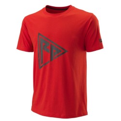 Men's T-shirt Wilson Rush Pro Tech Tee - wilson red/black