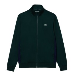 Men's Jumper Lacoste Tennis Zipped Ripstop Tennis Sweatshirt - dark green