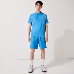 Men's shorts Lacoste SPORT Men Printed Side Bands Shorts - blue/white