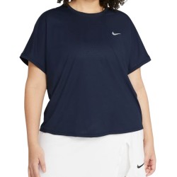 Women's T-shirt Nike Court Dri-Fit Victory Top SS Plus Line W - obsidian/white