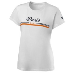 Women's T-shirt Wilson Paris Tech Tee W - white