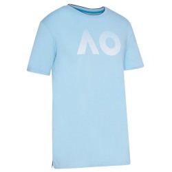 Men's T-shirt Australian Open T-Shirt AO Textured Logo - light blue