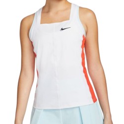 Women's top Nike Court Dri-Fit Slam Tank - white/team orange/glacier blue/black
