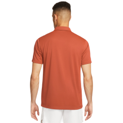 Men's Polo T-shirt Nike Court Dri-Fit Solid Polo - rugged orange/white