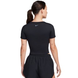 Women's T-shirt Nike One Fitted Dri-Fit Short Sleeve Top - black/black