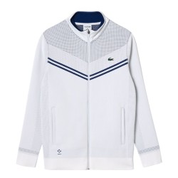 Men's Jumper Lacoste Tennis x Daniil Medvedev After Match Jacket - white/navy blue