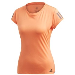 Women's T-shirt Adidas Club 3-Stripes Club Tee Women - amber tint/grey six
