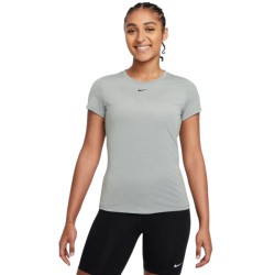 Women's T-shirt Nike One Dri-Fit SS Slim Top W - particle grey/heather/black