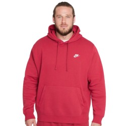Men's Jumper Nike Sportswear Club Hoodie PO BB - pomegranate/pomegranate/white