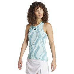 Women's top Adidas Club Tennis Graphic Tank Top - semi flash aqua/arctic fusion