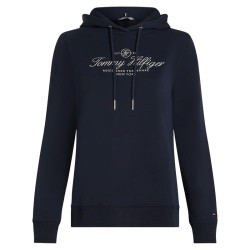 Women's jumper Tommy Hilfiger Regular Hilfiger Script Hoodie - desert sky