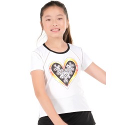 Girls' T-shirt Lucky in Love Paisley In Love Short Sleeve - white