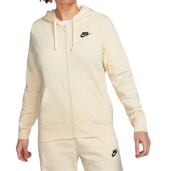 Women's jumper Nike Sportswear Club Fleece Full Zip Hoodie - coconut milk/black
