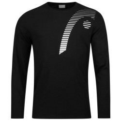 Men's long sleeve T-shirt Head Club 21 Cliff LS M - black
