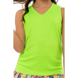 Girls' T-shirt Lucky in Love Girls Rockin Rococo Lightweight Rib Tank - lime