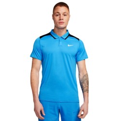 Men's Polo T-shirt Nike Court Dri-Fit Advantage Polo - light photo blue/black/white