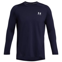 Men's long sleeve T-shirt Under Armour Men's HeatGear Armour Fitted Long Sleeve - midnight navy/white