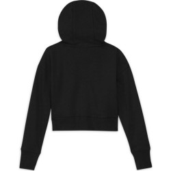 Girls' jumper Nike Sportswear FT Crop Hoodie G - black/white