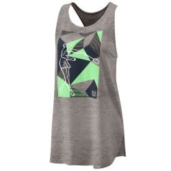 Girls' T-shirt Wilson W Prism Play Tech Tank - heather grey