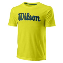 Men's T-shirt Wilson Script Eco Cotton Tee Slimfit M - sulphur spring