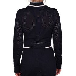 Women's jumper Tommy Hilfiger Imd Slim Cropped Mesh Sweater - desert sky