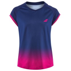Women's T-shirt Babolat Compete Cap Sleeve Top W - estate blue/vivacious red