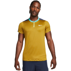 Men's Polo T-shirt Nike Court Dri-Fit Advantage Polo - bronzine/diffused blue/washed teal/white
