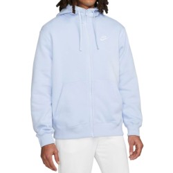 Men's Jumper Nike Swoosh M Club Hoodie FZ BB - light marine/light marine/white
