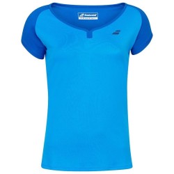 Girls' T-shirt Babolat Play Cap Sleeve Top Girl - blue aster