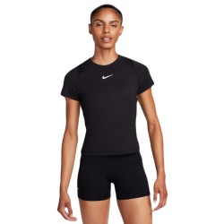 Women's T-shirt Nike Court Dri-Fit Advantage Top - black/black/black/white