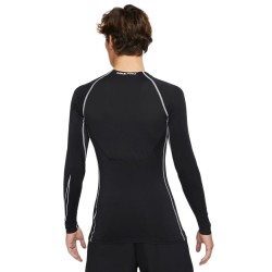 Men’s compression clothing Nike Pro Dri-Fit Tight Top LS M - black/white/white
