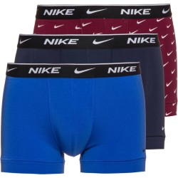 Men's Boxers Nike Everyday Cotton Stretch Trunk 3P - beetroot swoosh/comet blue/obsidian