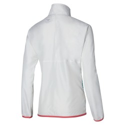 Women's jumper Mizuno Printed Jacket - white/fierry coral