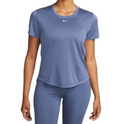 Women's T-shirt Nike Dri-FIT One Short Sleeve Standard Fit Top - diffused blue/white