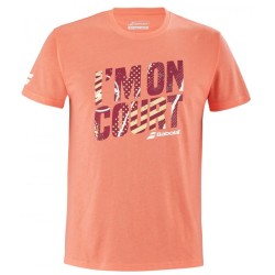 Men's T-shirt Babolat Exercise Message Tee Men - living coral heather