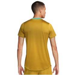 Men's T-shirt Nike Court Dri-Fit Advantage Crew Top - bronzine/washed teal/white