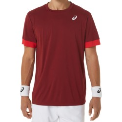 Men's T-shirt Asics Court Short Sleeve Top - beet juiced/classic red