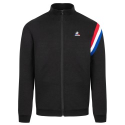 Men's Jumper Le Coq Sportif Tri FZ Sweat No.1 M - black/new optical white/blue electro